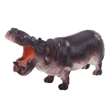 Laukinių gyvūnų safario figūrėlių rinkinys: Panda, Žirafa, Liūtas, Hipopotamas (4 vnt.)