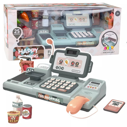 Kasos aparato, bakalėjos, skaitytuvo ir telefono rinkinys, 25 el.