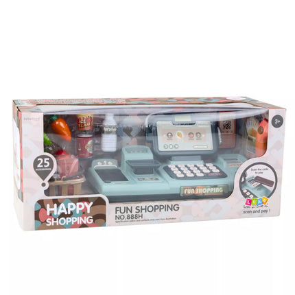 Kasos aparato, bakalėjos, skaitytuvo ir telefono rinkinys, 25 el.