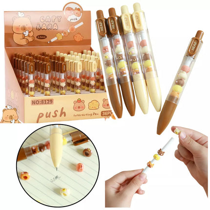 Kapibaro figūrėlės tušinukas rudas, smėlio, juodas rašalas