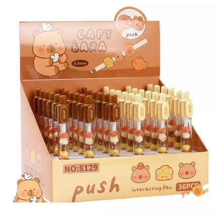 Kapibaro figūrėlės tušinukas rudas, smėlio, juodas rašalas