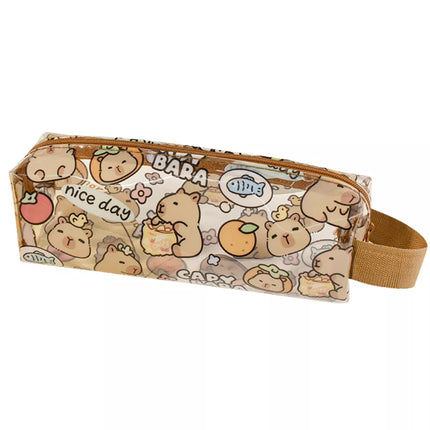 Mažas penalas „Capybara“ skaidrus, 19 cm