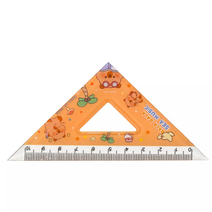 Geometrinių priemonių rinkinys Capybara Lineal, Transportyras, Kampainiai 4 vnt.