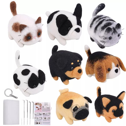 Vėlimo rinkinys pasidaryk pats - Šukuotinės vilnos šunims ir katėms mišinys