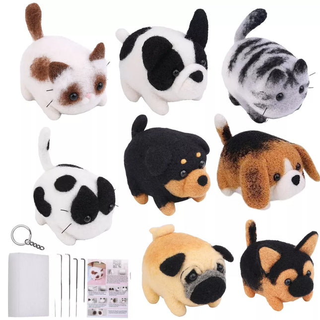 Vėlimo rinkinys pasidaryk pats - Šukuotinės vilnos šunims ir katėms mišinys