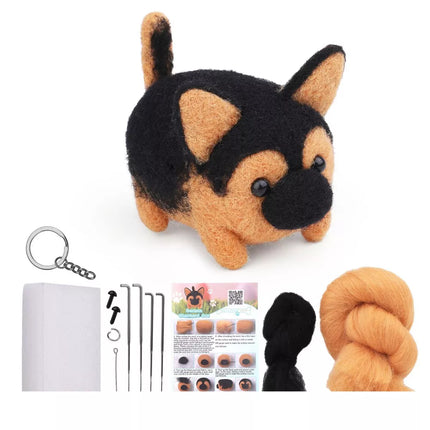 Vėlimo rinkinys pasidaryk pats - Šukuotinės vilnos šunims ir katėms mišinys