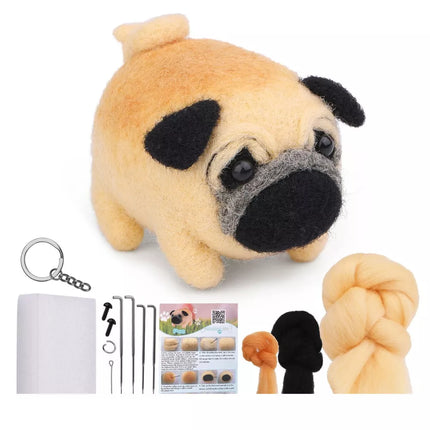 Vėlimo rinkinys pasidaryk pats - Šukuotinės vilnos šunims ir katėms mišinys