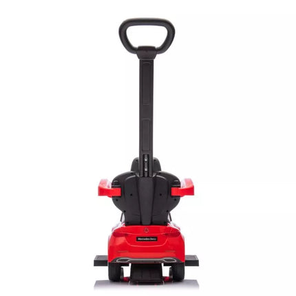 Triratukas su stūmimo rankena Mercedes 3in1, raudonas