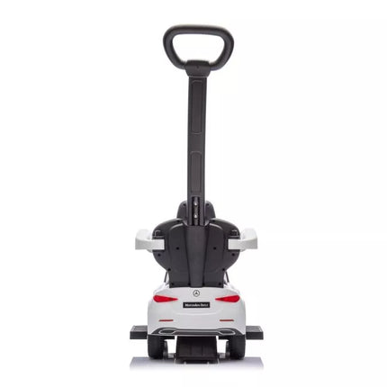 Paspiriamas automobilis su stūmiku Mercedes 3in1, baltas