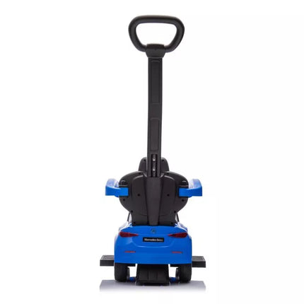 Triratukas su stūmiku Mercedes 3in1, mėlynas