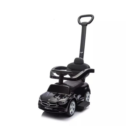 Triratukas su stūmiku Mercedes 3in1 juodas