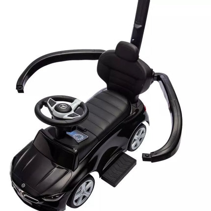 Triratukas su stūmiku Mercedes 3in1 juodas