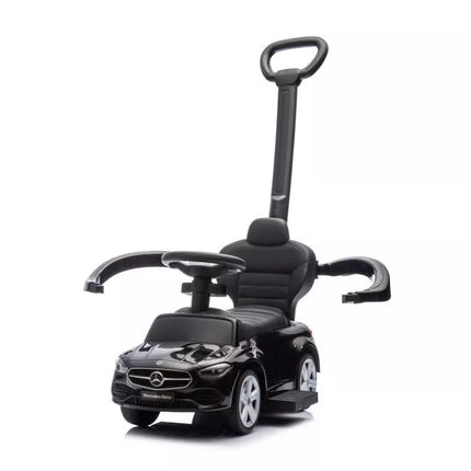 Triratukas su stūmiku Mercedes 3in1 juodas