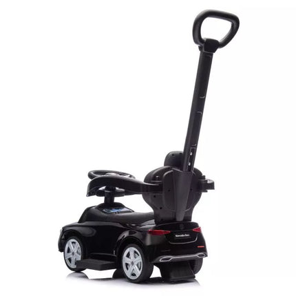 Triratukas su stūmiku Mercedes 3in1 juodas