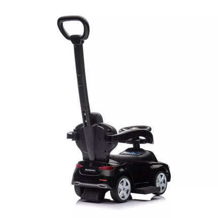 Triratukas su stūmiku Mercedes 3in1 juodas