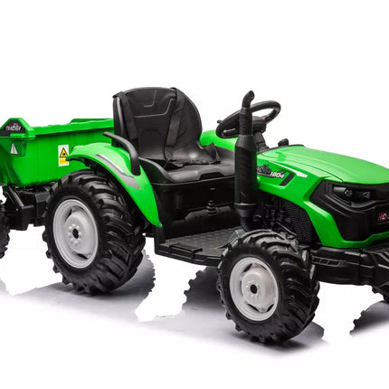 HC-306 žalias traktorius su priekaba, maitinamas baterijomis, 24 V