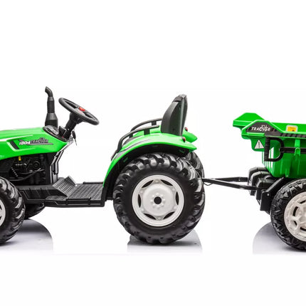 HC-306 žalias traktorius su priekaba, maitinamas baterijomis, 24 V