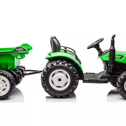HC-306 žalias traktorius su priekaba, maitinamas baterijomis, 24 V