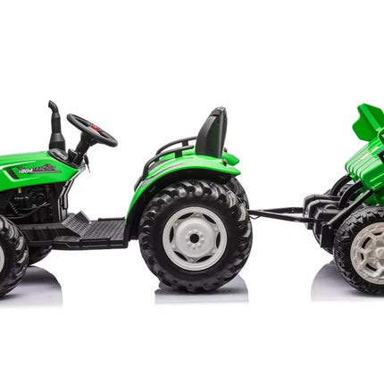 HC-306 žalias traktorius su priekaba, maitinamas baterijomis, 24 V