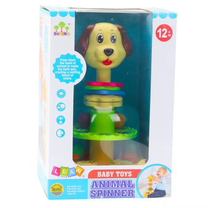 Interaktyvus besisukantis vėjelis mažyliams, šuo, spalvingi kamuoliukai