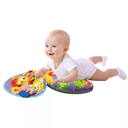 Kūdikio atraminė pagalvėlė su barškančiu kilimėliu ir lapės pakabukais