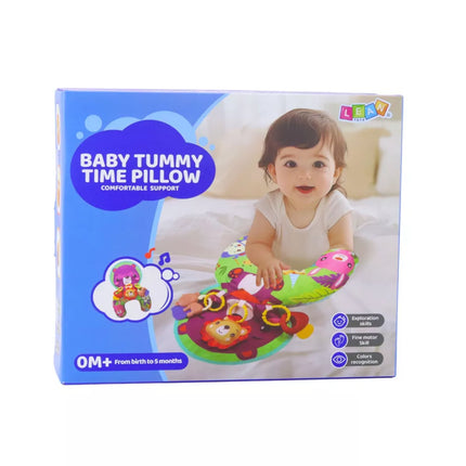 Kūdikio atraminė pagalvėlė su barškančiu kilimėliu ir lapės pakabukais