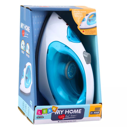 Žaislinis lygintuvas vaikams, su garų, šviesų ir garsų funkcijomis, mėlynas