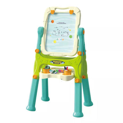 Žalia dvipusė 3-in-1 edukacinė lenta rėmeliams ir aksesuarams