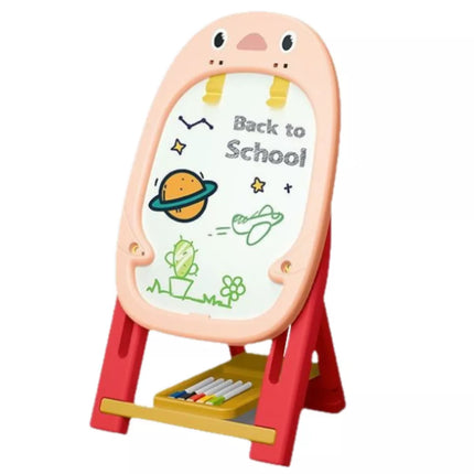 Dvipusė magnetinė lenta, pingvinų žaidimų rinkinio priedai, 56 vnt., rožinė