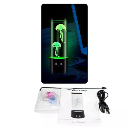 LED medūzos lempa, dekoratyvinė, maitinama baterijomis arba USB laidu