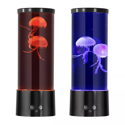 LED medūzos lempa, dekoratyvinė, maitinama baterijomis arba USB laidu