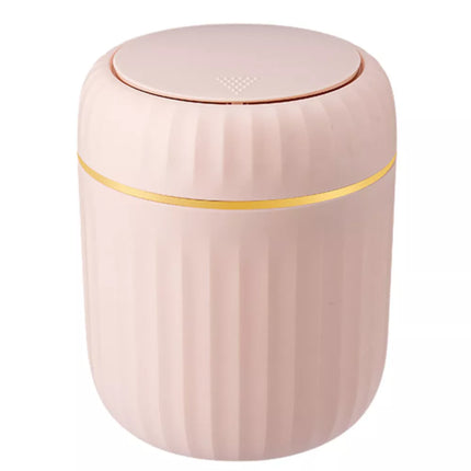 Mini šiukšliadėžė su atidaromu dangteliu, universali, elegantiška, rožinė