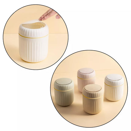 Mini šiukšliadėžė su atidaromu dangteliu, universali, elegantiška, žalia