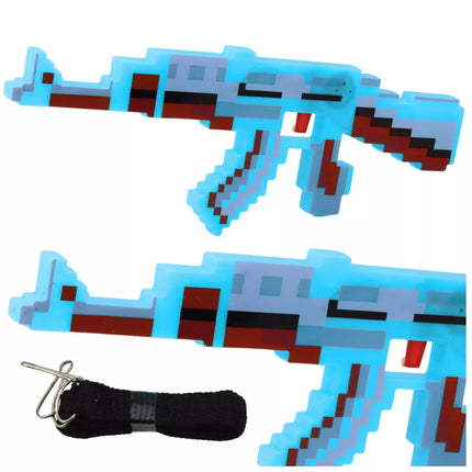 Pixel Rifle ginklų žibintų garsai mėlyni 39 cm