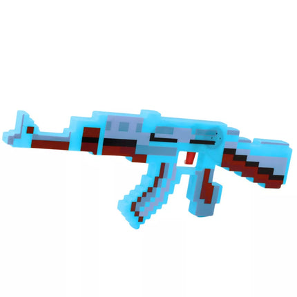 Pixel Rifle ginklų žibintų garsai mėlyni 39 cm