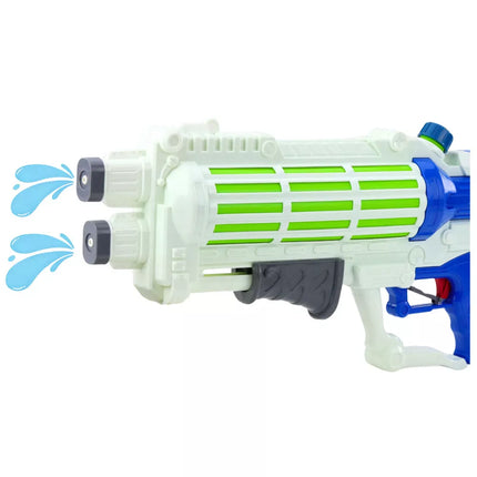 Didžioji Šautuvo Vandens Pistoletas Dvigubas Purkštukas 1250ml 74cm