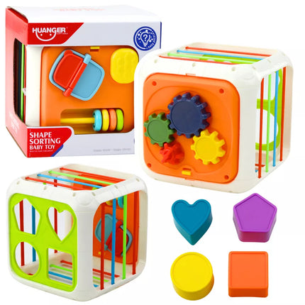 Sensorinis kubas, lavinantis, rūšiuoklis vaikams, lankstus, spalvotas