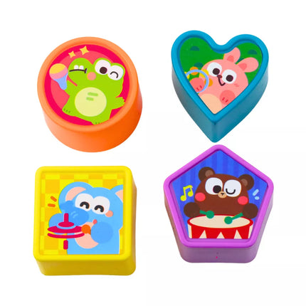 Interaktyvus kubas rūšiuotuvas, edukacinis, su garsais, spalvingas