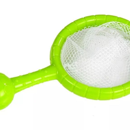 Rinkinys jūrų gyvūnėlių maudynėms, guminis žvejybos sietelis, 12 vnt.