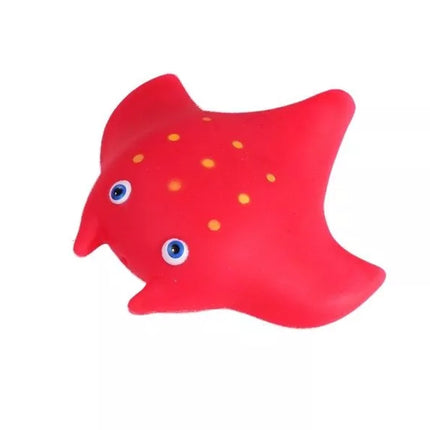 Rinkinys jūrų gyvūnėlių maudynėms, guminis žvejybos sietelis, 12 vnt.