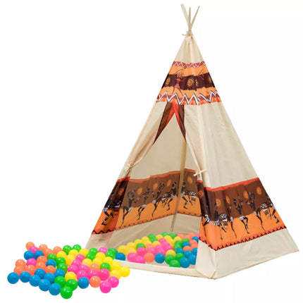 Indiškos Tipi Palapinės Pagrindas Vaikams + 60 Kamuoliukų 155 cm