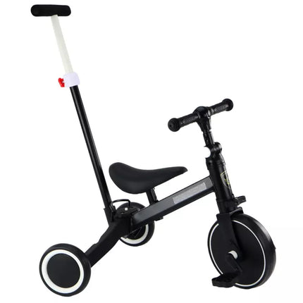 Triratukas PRO50 su stūmimo rankena, juodas