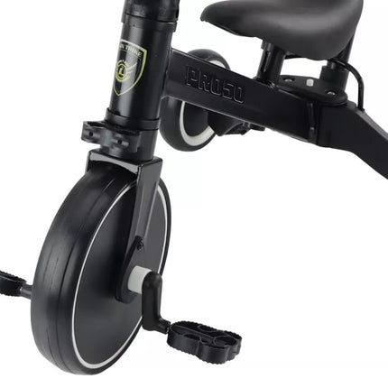 Triratukas PRO50 su stūmimo rankena, juodas