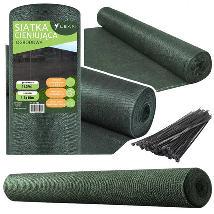 Sodo tinklas, tvoros maskavimui, žalias 1,5M 10M 140g/m²