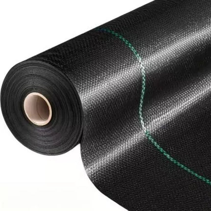 Juoda agrotextilė 1.1x100m UV 135g nuo piktžolių su tvirtinimo elementais