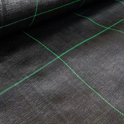 Juoda agrotextilė 1.1x100m UV 135g nuo piktžolių su tvirtinimo elementais