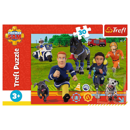 Dėlionė - "30" - Pasiruošęs padėti ugniagesys Semas Trefl 18297