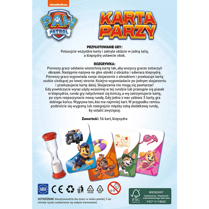 Paw Patrol Porų Kortų Žaidimas Trefl 02691