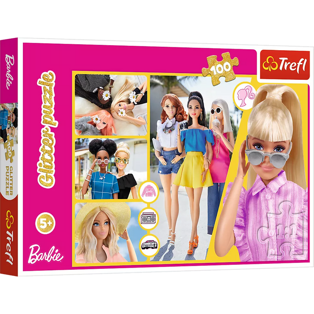 Dėlionė - "100 Blizgučių" - Blizgučiai Barbie Trefl 14830