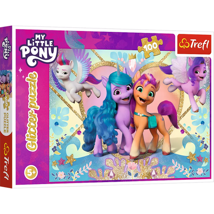 Dėlionė su blizgučiais 100 vnt. My Little Pony Shiny Ponies Trefl 14831